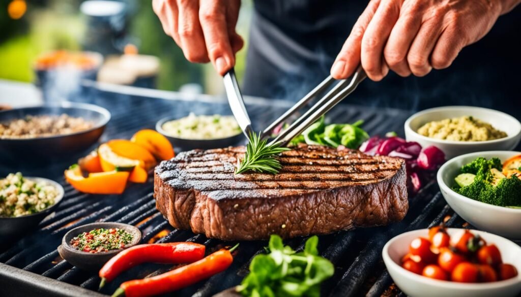 avoiding added fats and calories in steak preparation