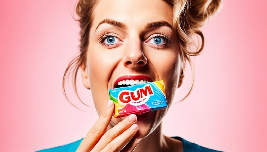 Chewing gum and fruit